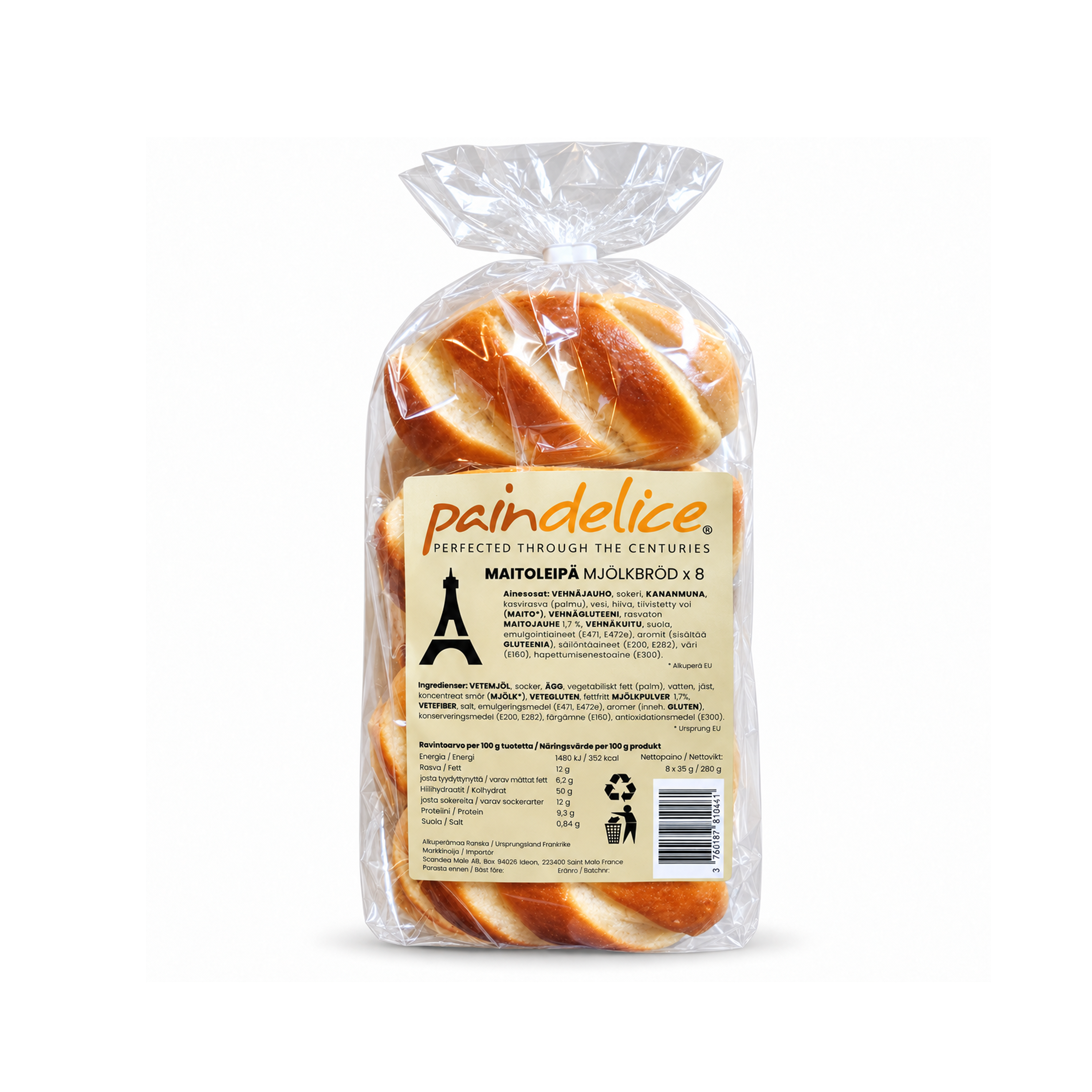 Milk Rolls – 8 × 35 g / 280 g